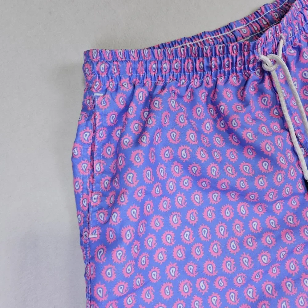 98 Coast Av Mens XXL Swim Trunk Electric Pink Vacation Beach Pocket Liner Shorts
